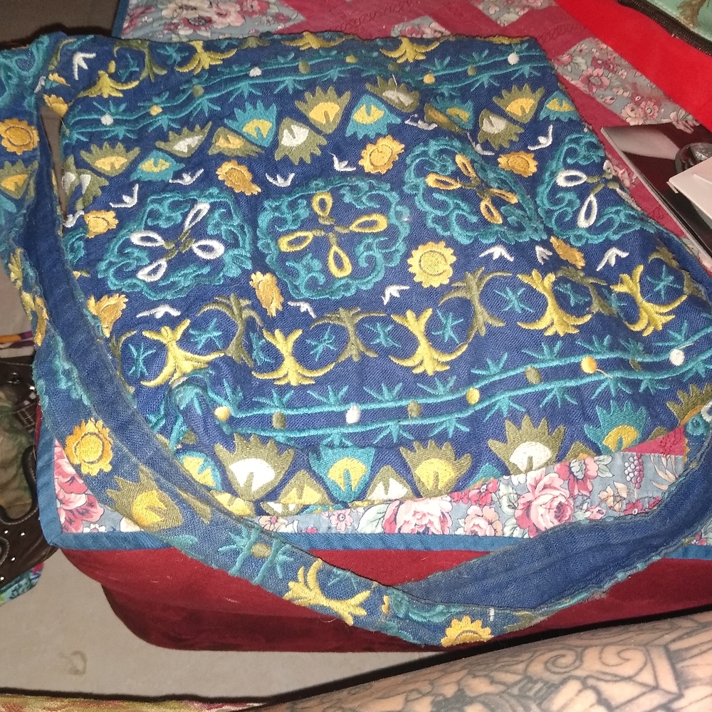 Large blue hobo bag